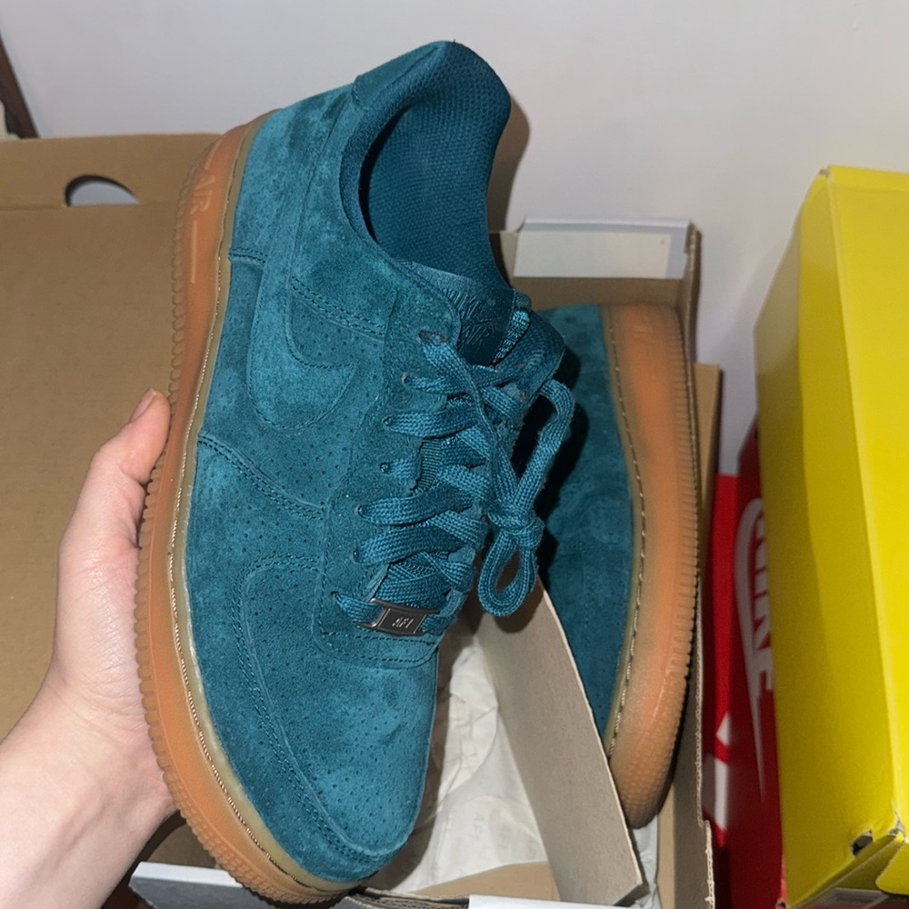 Women’s Teal Nike Air Force Ones Size 8.5